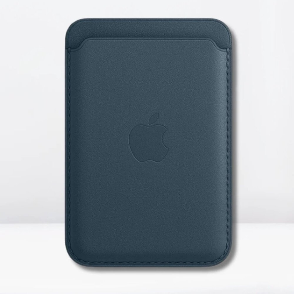 iPhone Leather Wallet in Baltic Blue